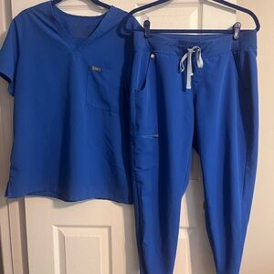 Royal Blue Women's Scrub Set